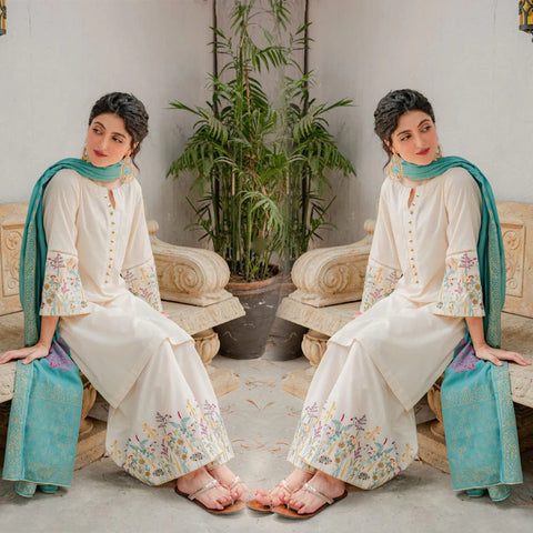 Lawn 3Pc Embroidered-1029