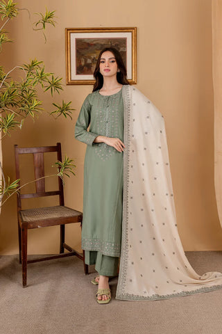 Batik 3Pc Lawn Embroidered With Lawn Embroidered Dupatta-1059