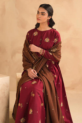 Baroque Lawn 3Pc Embroidered With Lawn Embroidered Dupatta-1030