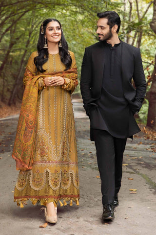 Maria B. Lawn 3Pc Embroidered With Digital Printed Dupatta-1015