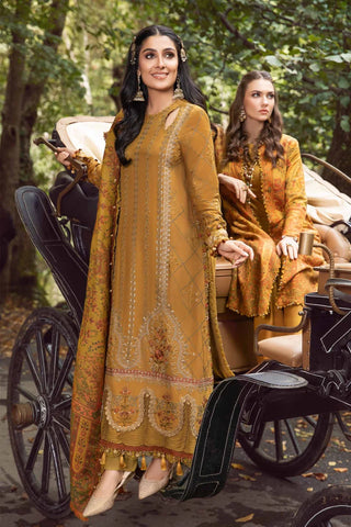 Maria B. Lawn 3Pc Embroidered With Digital Printed Dupatta-1015