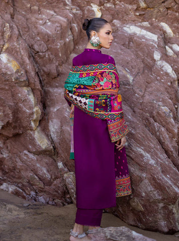 Zainab Chottani 3Pc Lawn Embroidered Shirt With Printed Dupatta-1068