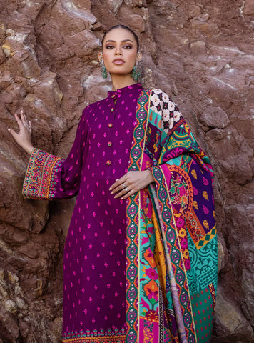 Zainab Chottani 3Pc Lawn Embroidered Shirt With Printed Dupatta-1068