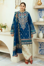 Zara Shahjahan 3Pc Lawn Embroidered Shirt With Digital Printed Dupatta-1055