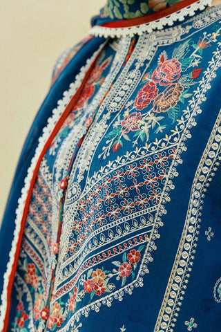 Zara Shahjahan 3Pc Lawn Embroidered Shirt With Digital Printed Dupatta-1055