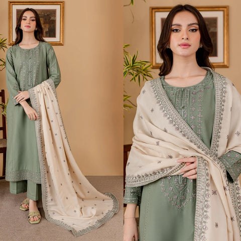 Batik 3Pc Lawn Embroidered With Lawn Embroidered Dupatta-1059