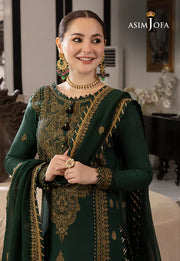 Asim Jofa Lawn 3Pc Embroidered With Chiffon Embroidered Dupatta-1034